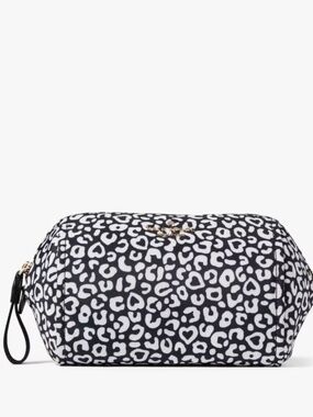 Kate Spade “Leopard Heart” Medium Travel Cosmetic Case